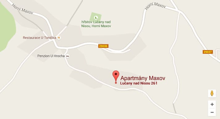 Apartmány Maxov mapa